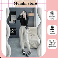 quần baggy lưng cao vải kaki ,quần baggy tây nữ cạp cao dáng basic tôn dáng đẹp Memin Store