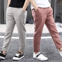 Quần baggy nam cạp chun ống côn chất đũi nhiêu mau măc thoang mat - Ghi - 4XL