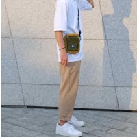 Quần Baggy Nam Nữ Kaki Ống Suông Unisex - L,NẦU BE