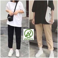 Quần Baggy Nam Nữ KAKI Ống Suông Unisex-BG01 - BE,M