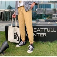 Quần baggy nam nữ màu NÂU BE mẫu MỚI
