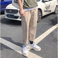QUẦN BAGGY NAM ỐNG SUÔNG VẢI KAKI ĐẸP, CÓ LƯNG THUN VÀ ĐỈA THẮT LƯNG BG01 - AROTI