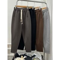 Quần Baggy Nỉ dày dặn cạp chun co giãn tốt