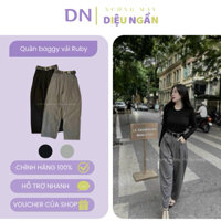 Quần baggy nữ cạp cao chất vải ruby hàn loại 1 phong cách hàn quốc siêu xinh