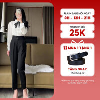 Quần baggy nữ cạp cao siêu tôn dáng chuẩn đứng form đẹp khóa trước 99 Cag Priority M568