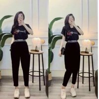 Quần Baggy Nữ Cạp Chữ Vải UMI Cao Cấp Co Giãn M28
