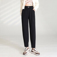 Quần baggy nữ cạp chun chất mỳ Hàn loại 1 ‘-là