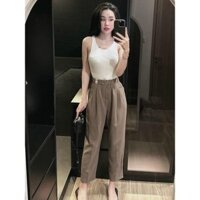 Quần Baggy Nữ Công Sở Dáng Thụng(cạp khóa  có chun 5 phân) , Vải Gold Cao cấp Voi Pants Voi Pants