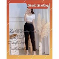 Quần baggy nữ CORONA chất liệu umi hàn cao cấp, quần bom co giãn phối cạp