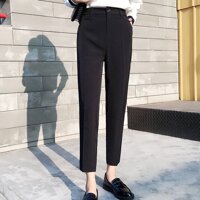 Quần baggy nữ Haint Boutique khóa kéo vải tuyết mưa dày dặn QT33 - M