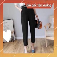 Quần Baggy Nữ [Hàng Loại 1 ]  Quần Baggy 2 Màu Ghi Xanh, Đen Mặc Đứng Dáng Siêu Xinh