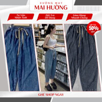 Quần Baggy Nữ 💥 HÀNG LOẠI 1 💥 Quần Jean Cạp Chun, Vải Mềm Mịn Mát, Không Bai Màu, Phong Cách Năng Động