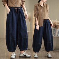 Quần baggy nữ jeans,Quần bò baggy dáng ngắn phong cách đường phố cá tính cho nàng NP 37