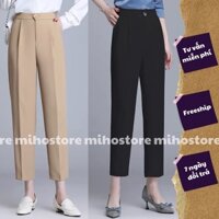 Quần Baggy Nữ Lưng Cao Cạp Chun Sau Lưng, Quần Tây Nữ Style Hàn Quốc Mặc Đi Làm, Đi Học