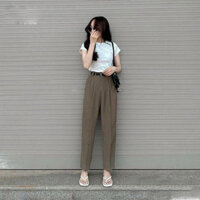 Quần BAGGY nữ ống đứng, Quần BAGGY Công Sở TẶNG KÈM ĐAI. Women'ss Clothing