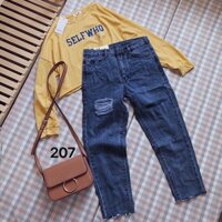 Quần baggy nữ Quần jean nữ teen cá tính hàng rất đẹp siêu chất - A440 - CHUỘT MIN SHOP