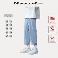 Quần baggy ống suông rộng hottrend 2021 - Quan jeans sắn gấu họa tiết phong cách hàn Quốc Hàng loại 1 chất đẹp