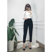 Quần baggy tây lưng thun, dây kéo hông  ྇