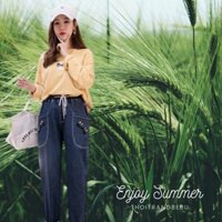 Quần baggy thêu họa tiết