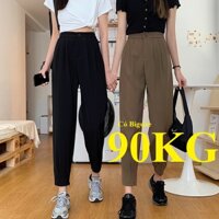 Quần Baggy Thụng Khóa Gấu, Quần tây nữ, Vải Tuyết Mưa cao cấp, có Bigsize 90KG, Cạp Chun phía sau lưng thoải mái vận độn