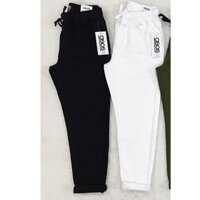 QUẦN BAGGY TRẮNG ĐEN LƯNG THUN