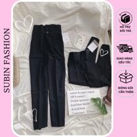 Quần baggy vải 2 cúc hàng cao cấp chất dày dặn siêu đẹp SUBIN FASHION SB041