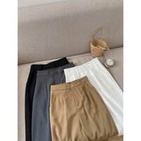 Quần baggy vải xẻ gấu CHALIN chất liệu cát hàn mịn không bám nhăn nhàu Q-057