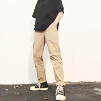 Quần basic kaki - Nâu sữa - Size L