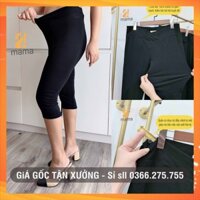 Quần bầu legging 2MAMA ngố lửng cạp chéo mùa hè - V21