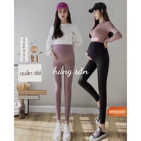 Quần bầu legging dài, Quảng Châu, quần ôm tập Yoga cho mẹ bầu chất liệu co giãn thoáng mát