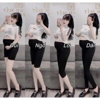 Quần Bầu Legging Đùi, Ngố, Lững, 9 Tất Và Dài Cạp Cao, Chất BozipCotton Co Giãn 4 chiều, Có Chun Chỉnh Bụng (40 - 115kg)