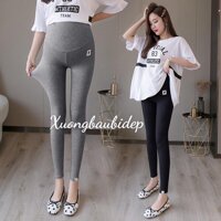 Quần bầu legging len mèo hàn quốc - L Xám 50-55kg