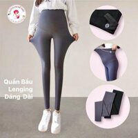 Quần BẦU LENGING DÁNG DÀI  (Quân Bầu Methoc ) Chất Thun Trơn Mềm Mát  Mẫu Mới Co Dãn 4 Chiều Cotton Legging
