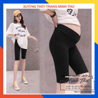 Quần bầu lửng - cạp chéo - legging ( lửng cạp chéo ) chất liệu thun co giãn 4 chiều