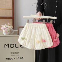 Quần Bé Gái Quần Búp Bê Tình Yêu Rộng Rãi Kiểu Mỏng Mùa Hè Cho Bé