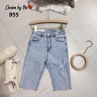 Quần biker jean xanh