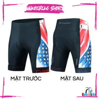 Quần bỉm đạp xe North Hill Size châu Âu - Cờ mỹ xanh đỏ - Mẫu 03