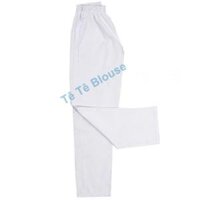 Quần Blouse, Blu Trắng NỮ có túi loại đẹp dành cho Trình dược viện, Điều Dưỡng, Y Tá, Dược Sĩ, Sinh viên - Lon Nhật mỏng,XL 58  67kg