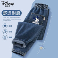 Quần bò Baggy Mickey Disney hàng cao cấp siêu đẹp cho bé trai màu xanh đậm size từ 15-48 cân