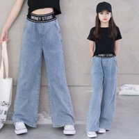 Quần bò bé gái, quần jean cho bé dáng suông ANTITKIDS FASHION AT02 size 18-50kg