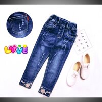 Quần bò cạp chun bé gái 2 đến 6/7 tuổi