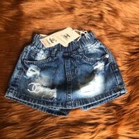 Quần bò giả váy bé gái