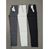 Quần bò giấy jean nữ gân giữa một cúc Alvara