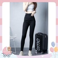 Quần Bò Giấy Quần Jean Giấy Nữ Skinny Dáng Ôm Lưng Cao Chất Vải Co Giãn Mã 76