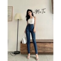 QUẦN BÒ JEANS SKINNY ÔM, RÁCH KIỂU,  CAO CẤP DÀNH CHO NỮ CẠP CAO THỜI TRANG PANDAJEANS