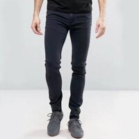 Quần Bò Nam Đen Trơn Skinny Ôm Body Chất Co Giãn SZone SQ602A - Quần Jean Skinny - Đen Trơn,30
