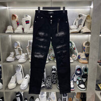 Quân bò nam ông côn Amiri rách đính đá bản đẹp mới hot trend 2024 - Jean biker Amiri new