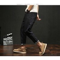 QUẦN BÒ NAM ỐNG CÔN, QUẦN JEANS NAM TRƠN ỐNG CÔN