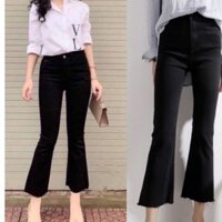 QUẦN BÒ ỐNG LOE CẠP CAO, QUẦN JEAN ỐNG LOE LƯNG CAO, QUẦN JEANS ỐNG LOE