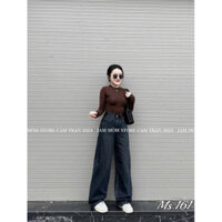 Quần bò ống xuông cá tính phong cách